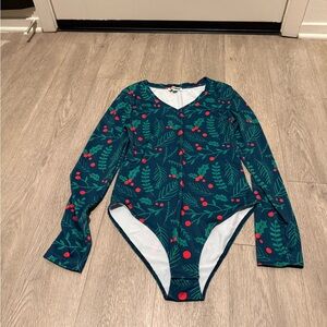 Tipsy Elves Festive Red and Green Bodysuit